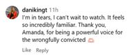 The Twisted Tale of Amanda Knox fan reaction Source: Instagram